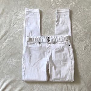 HUE White Pull On Jeggings XS